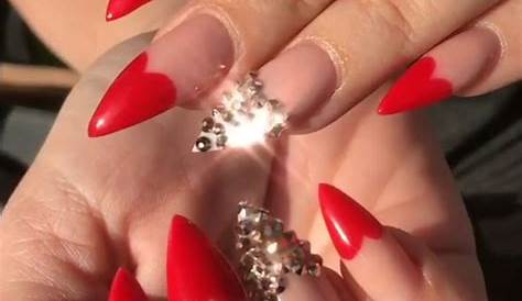 Red Valentines Nails Almond Valentine Nail Design Ideas For The Perfect Look