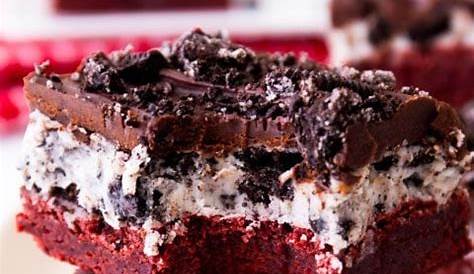 Red Velvet Oreo Brownies With Cake Mix