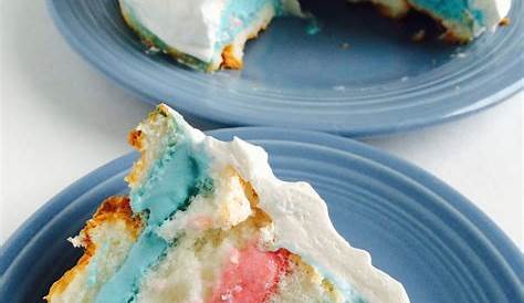 EASY Red White and Blue Angel Food Cake