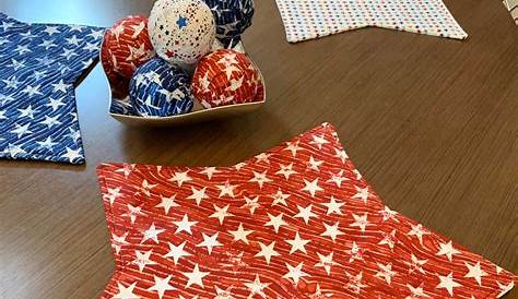 Red White Blue Spiral Placemats