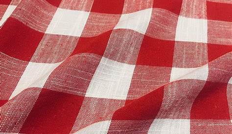 Red & White Gingham ¼" Check Fabric - Sold by the Metre - Free P&P