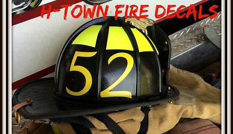 Firefighter Helmet 8 Section Tattered Red Line Reflective Helmet Decal