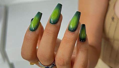 Refreshing Vibe: Forest Green Ensemble With Pink Nails For A Rejuvenating Aura