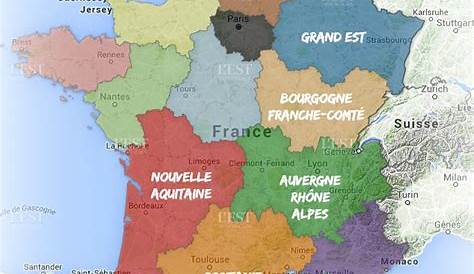 Carte Des Régions 2019 : Carte De France Region Carte Des Regions