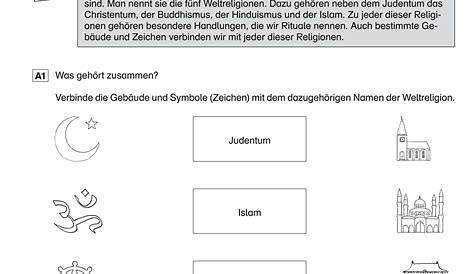 Religion Unterrichtsmaterial Grundschule. Arbeitsblätter
