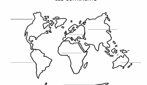 Carte Du Monde Format A4 : Une Carte Du Monde Mappemonde Vierge Pour La
