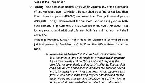 Flag and Heradic Code of The Philippines, Republic Act 8491 | PDF