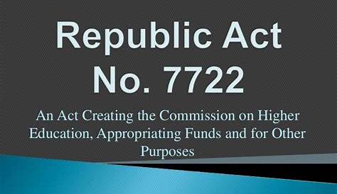 Republic Act No. 7722 | PPT