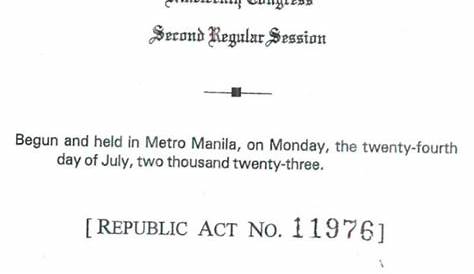 Republic Act No Republic Acts Philippine Laws Statutes And Codes | My