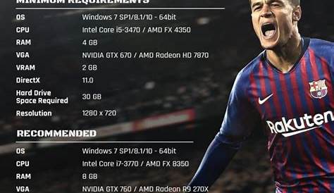 PES 2019 : La configuration requise pour PC - Pro Evolution Soccer 2019