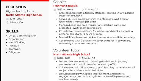 Resume Examples For Highschool Students Canada Functional Example Gallery
