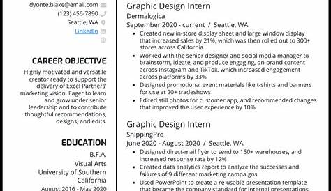 Resume Keywords For Graphic Designers Designer Example & Writing Tips 2021