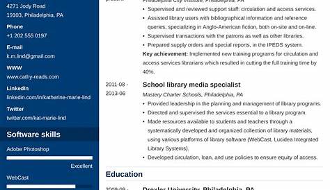 Resume Template Template Library Librarian Examples Skills & Job Description