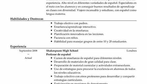 Ejemplos de curriculum vitae