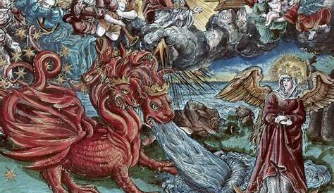 Revelation 12 Seven Headed Dragon V Israel Jerusalem Painting by The