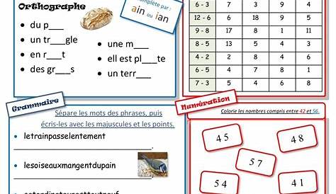 the french worksheet is filled with numbers and words