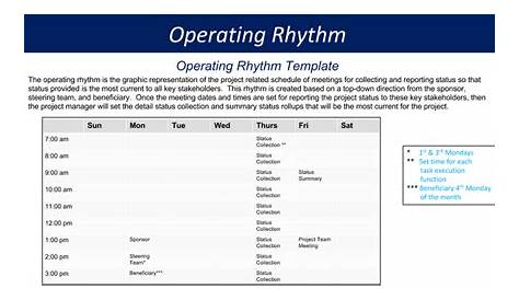 Operational Operating Rhythm Process Templates PowerPoint Slides
