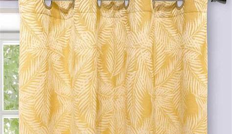 Rideau Coton Palmier Imprimé Feuille De Orange 240x140
