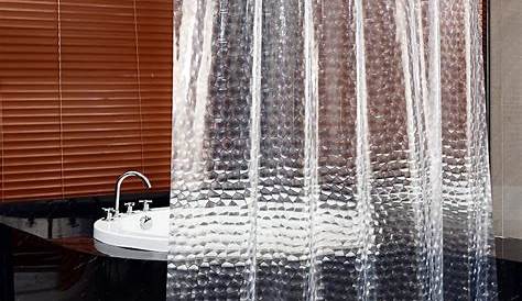 Rideau De Douche Transparent Avec Motif Comwarm Pave Mosaique Bain 3d Gaufrage