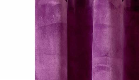 Rideau Velours Violet Tamisant 135 X 240 Cm à Oeillets Lisse Uni