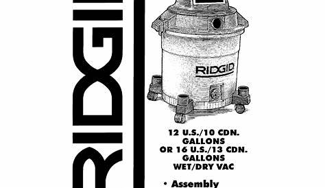 Ridgid Wd1200 Owner's Manual