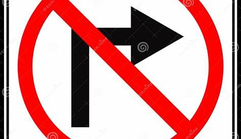 No right turn sign, right turn prohibited, road sign, traffic