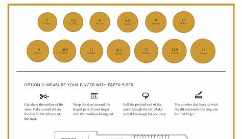 Ring Size Chart For Men Printable Pin On Necklaces And Gems