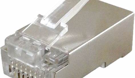 Rj45 Male Connector Shielded RJ45 , 8 Pin CAT5e, Pack Of 10