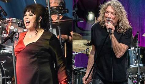 Robert Plant along with Ann and Nancy Wilson from Heart perform at the