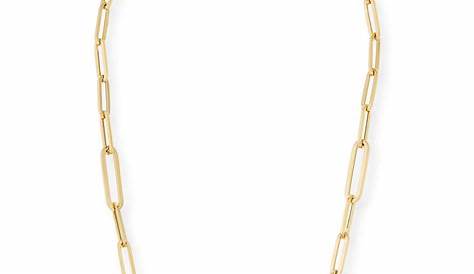 Roberto Coin 18kt Yellow Gold Paper Clip Link Necklace RossSimons