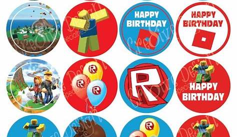 24 Roblox Cup Fairy Cake Toppers Edible Party Decorations Birthday