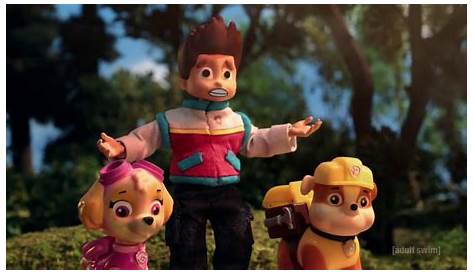Robot Chicken - The PAW Patrol must rescue animals from two burning