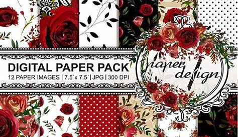 Scrapbook: Free 12 x 12 Romantic Rose Digital Paper - Free Pretty