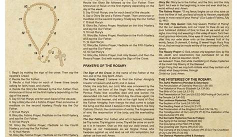Rosary Booklet Printable Pdf