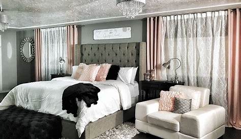 Rose Gold And Grey Bedroom Decor