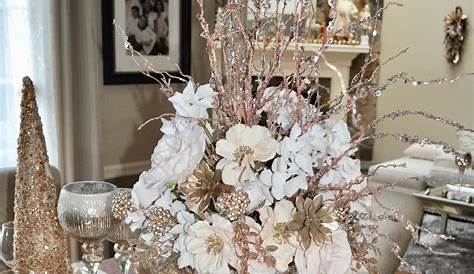Rose Gold And Silver Christmas Table Decorations