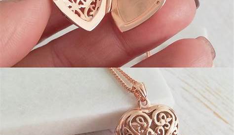 Rose Gold Locket Necklace With Photo