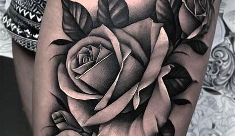 Black And Grey Rose Tattoo 06 - Cloak & Dagger London