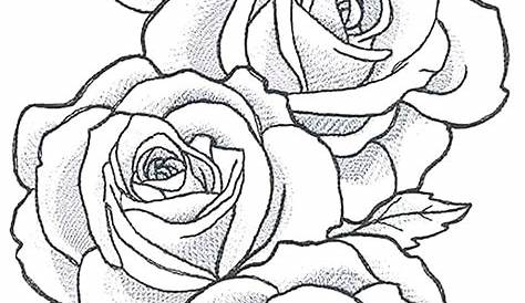 Outline Rose Sleeve Tattoo Stencil - Goimages U