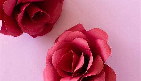 Rosen Aus Papier Basteln Anleitung Rose Falten Blumen