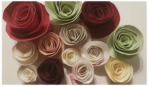 Rosen basteln aus Papier einfache Anleitung für Kinder