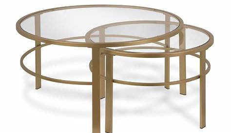 Round Glass Nesting Coffee Tables