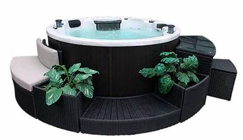 Round Hot Tub Surround Kit Paradise On Deck Cubierta De Bañera De Hidromasaje Bañera