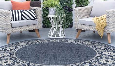 Impression Leaf Round Area Rugs