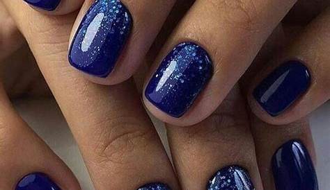 Royal Blue Nails & Navy Shoes For Dark-haired Beauties