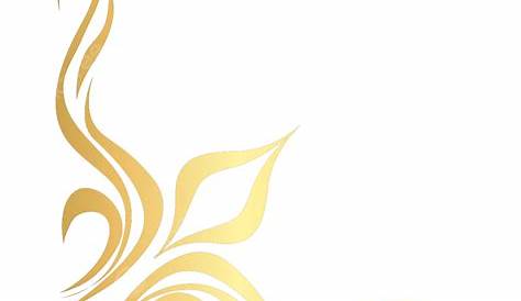 Gold pattern, Flower illustration, Wedding logo design