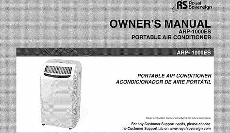 Royal Sovereign ARP 1000ES User Manual PORTABLE AIR CONDITIONER Manuals