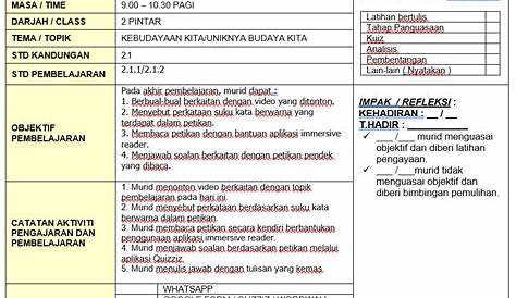 Contoh Rph Bahasa Melayu Sekolah Rendah - Pippa Baker