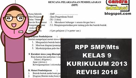 RPP IPS Kelas 9 Kurikulum 2013 Revisi 2018 Semester 1 dan 2