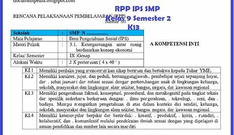 Contoh RPP IPS Kelas 7 Semester Genap Terbaru 1 Lembar - Didno76.com